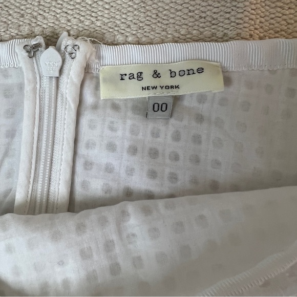 Rag & Bone White Lakewood Perforated Cotton Mini Skirt - Picture 12 of 16